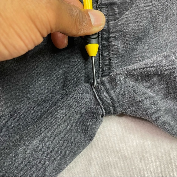 Free People Jeans 26 Black Youthquake Flare Bell Bottom High Crop Stretch Pant - Picture 10 of 16